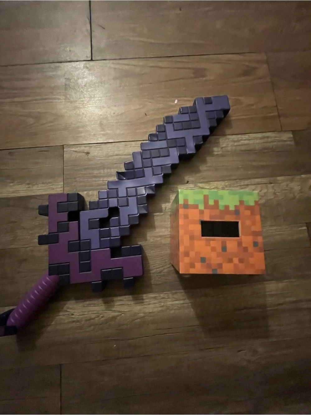Minecraft Purple Pixelated Foam Toy Sword for Kids - Block-Style Design